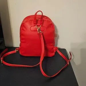 bebe | Bags | Bebe Los Angeles Red Backpack Purse Tote  display picture 3